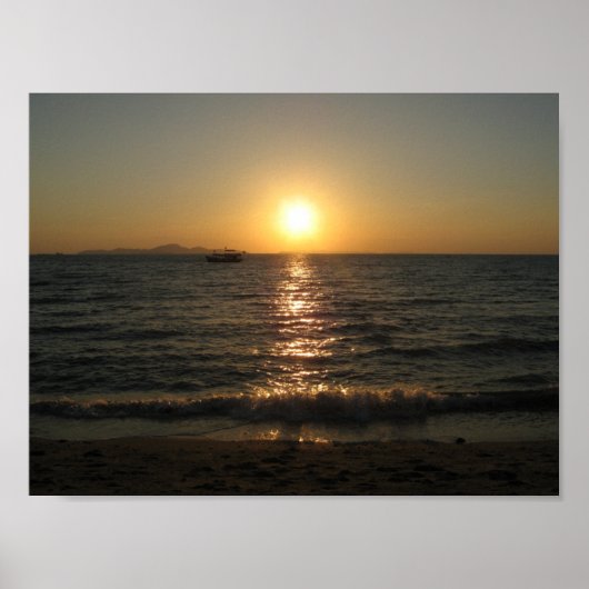 Naklua Beach Sunset .. Pattaya, Chonburi, Thailand Poster (Voorkant)