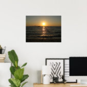 Naklua Beach Sunset .. Pattaya, Chonburi, Thailand Poster (Thuiskantoor)