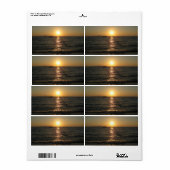 Naklua Beach Zonsondergang .. Pattaya, Chonburi, T Etiket (Full Sheet)