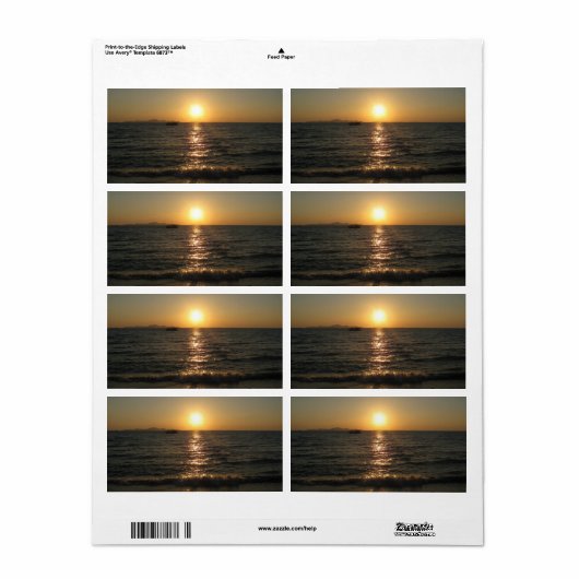 Naklua Beach Zonsondergang .. Pattaya, Chonburi, T Etiket (Full Sheet)