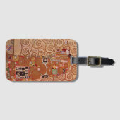 Nakoming door Gustav Klimt,  Art Nouveau Bagagelabel (Voorkant (horizontaal))