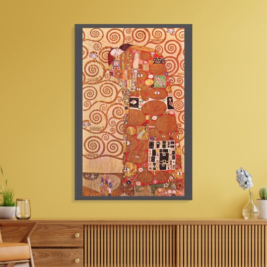 Nakoming door Gustav Klimt, Art Nouveau Canvas Afdruk (Insitu (Woonkamer))