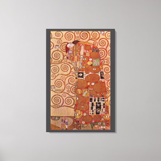 Nakoming door Gustav Klimt,  Art Nouveau Canvas Afdruk (Voorkant)