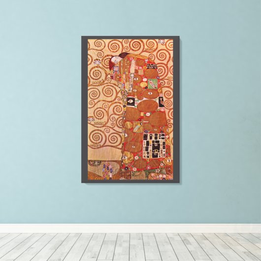 Nakoming door Gustav Klimt,  Art Nouveau Canvas Afdruk (Insitu (Houten vloer))
