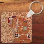 Nakoming door Gustav Klimt,  Art Nouveau Sleutelhanger (Achterkant)