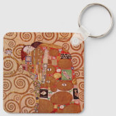 Nakoming door Gustav Klimt,  Art Nouveau Sleutelhanger (Achterkant)