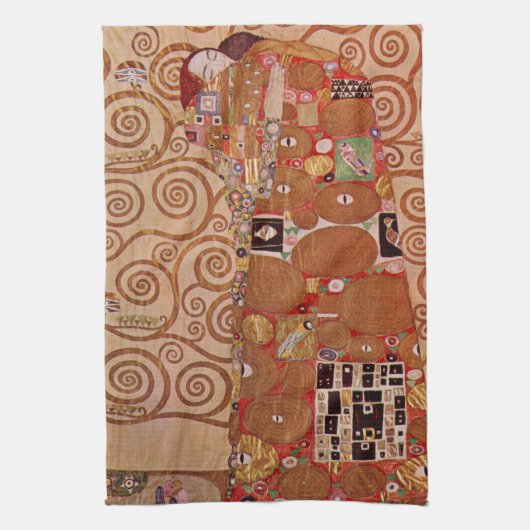 Nakoming door Gustav Klimt,  Art Nouveau Theedoek (Verticaal)