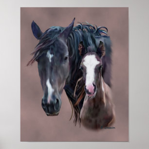 Nakota Mare en Foal Poster