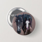 Nakota Mare en Foal Ronde Button 5,7 Cm (Voorkant /achterkant)