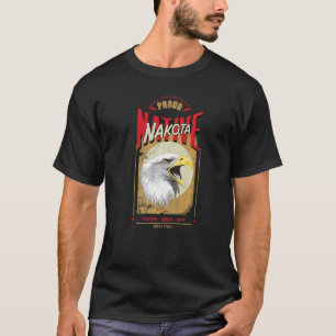 Nakota Native American Adelaar Geest Vintage Eer T-shirt