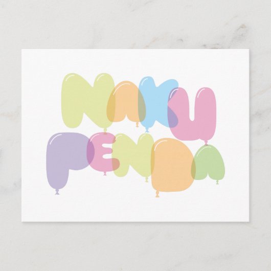 Naku penda - Ik hou van je in het Swahili Briefkaart (Voorkant)