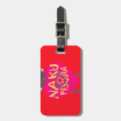 Nakupenda Love Art – Swahili Heart Design Bagagelabel (Voorkant verticaal)