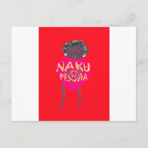 Nakupenda Love Art – Swahili Heart Design Briefkaart