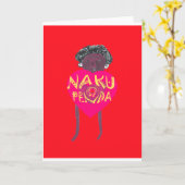 Nakupenda Love Art – Swahili Heart Design Kaart (Gele Bloem)