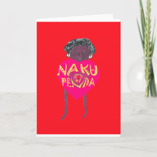 Nakupenda Love Art – Swahili Heart Design Kaart