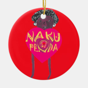 Nakupenda Love Art – Swahili Heart Design Keramisch Ornament