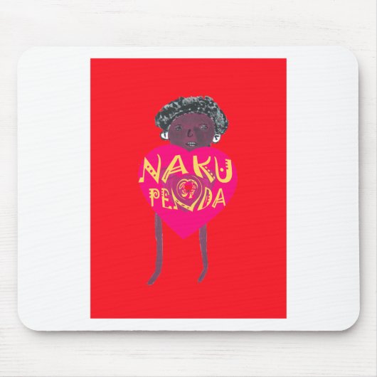 Nakupenda Love Art – Swahili Heart Design Muismat (Voorkant)