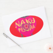 Nakupenda Love Art – Swahili Heart Design Ovale Sticker (Envelop)