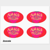 Nakupenda Love Art – Swahili Heart Design Ovale Sticker (Vel)