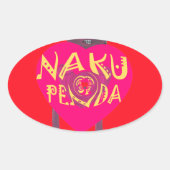 Nakupenda Love Art – Swahili Heart Design Ovale Sticker (Voorkant)