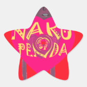 Nakupenda Love Art – Swahili Heart Design Ster Sticker (Voorkant)