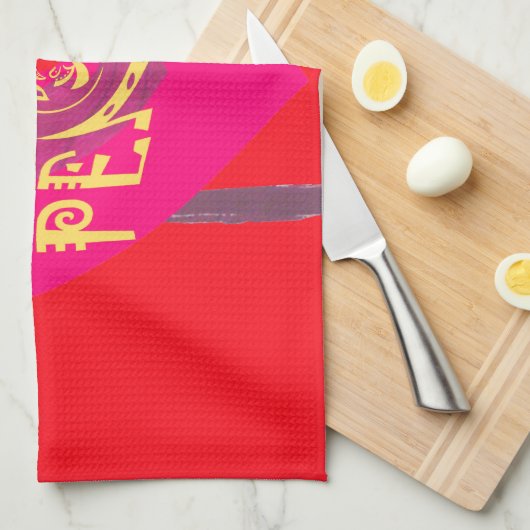 Nakupenda Love Art – Swahili Heart Design Theedoek (Quarter Fold)