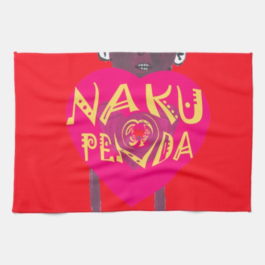 Nakupenda Love Art – Swahili Heart Design Theedoek (Horizontaal)