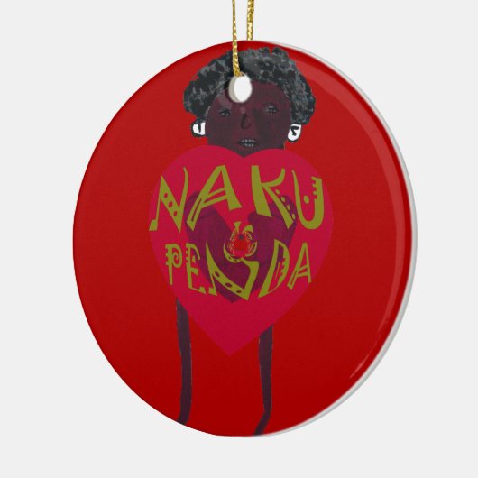 Nakupenda Sana Art Print Swahili Design Keramisch Ornament (Links)