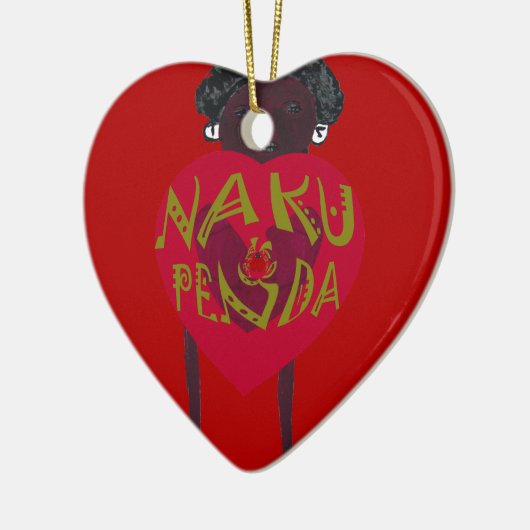 Nakupenda Sana Art Print Swahili Design Keramisch Ornament (Links)