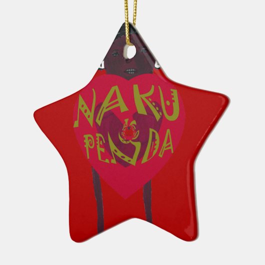 Nakupenda Sana Art Print Swahili Design Keramisch Ornament (Links)