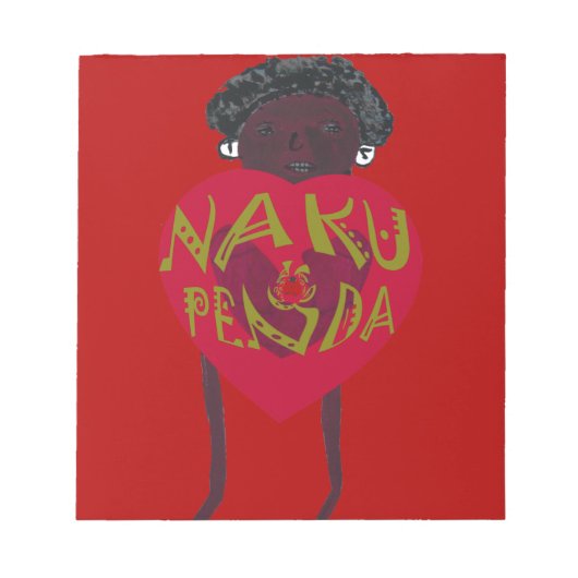 Nakupenda Sana Art Print Swahili Design Notitieblok (Voorkant)