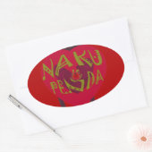 Nakupenda Sana Art Print Swahili Design Ovale Sticker (Envelop)