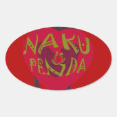 Nakupenda Sana Art Print Swahili Design Ovale Sticker (Voorkant)