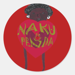 Nakupenda Sana Art Print Swahili Design Ronde Sticker