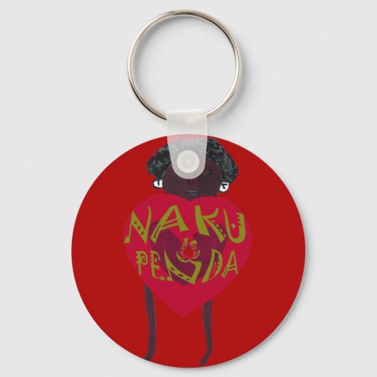 Nakupenda Sana Art Print Swahili Design Sleutelhanger (Voorkant)