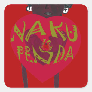 Nakupenda Sana Art Print Swahili Design Vierkante Sticker