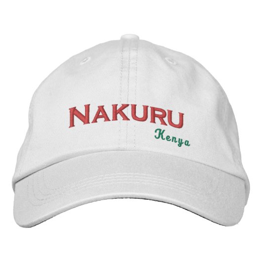 Nakuru - Kenia Geborduurde Baseballpet Pet (Voorkant)