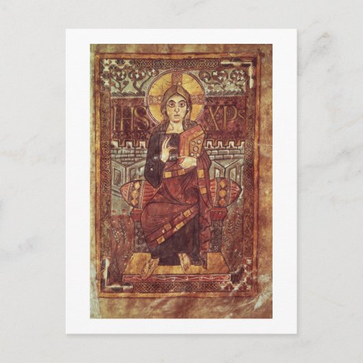 NAL 1203 fol.3 Christus in Majesteit, uit Godesca Briefkaart (Voorkant)