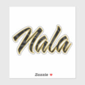 Nala black gold Lettering Aufkleber Sticker (Vel)