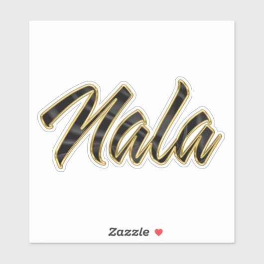 Nala black gold Lettering Aufkleber Sticker (Vel)