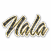 Nala black gold Lettering Aufkleber Sticker (Voorkant)