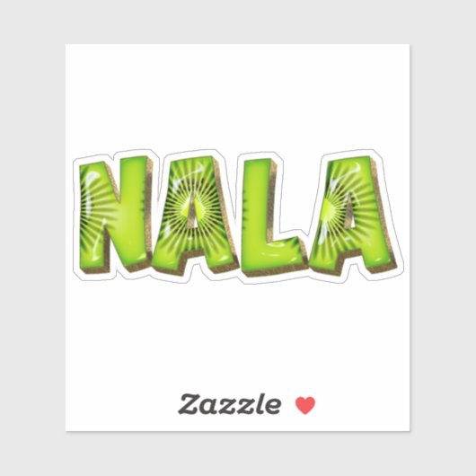 Nala Name Kiwi Design Aufkleber Sticker (Vel)