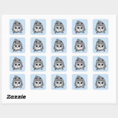 Nala Shark Vierkante Sticker (Vel)