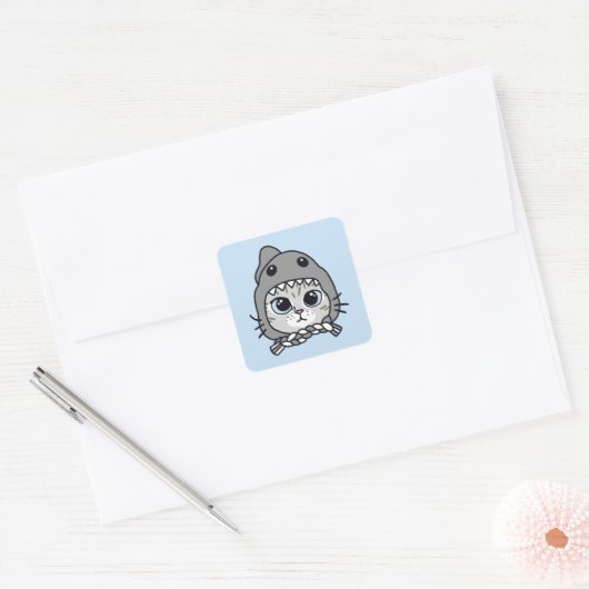 Nala Shark Vierkante Sticker (Envelop)