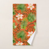Nalani Hawaiian Tropical Garden Coral Bad Handdoek (Handdoek)