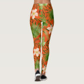 Nalani Hawaiian Tropical Garden Coral Leggings (Achterkant)