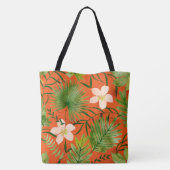 Nalani Hawaiian Tropical Garden Coral Tote Bag (Achterkant)