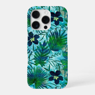 Nalani Hawaiian Tropical Garden Teal iPhone 16 Pro Hoesje