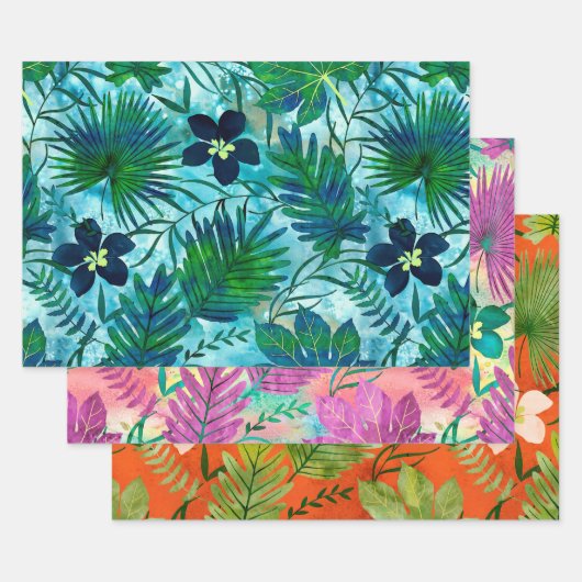 Nalani Hawaiian Tropical Garden Trio Inpakpapier Vel (Set)