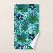 Nalani Hawaiian Tropische Garden Blauwgroen Bad Handdoek (Handdoek)